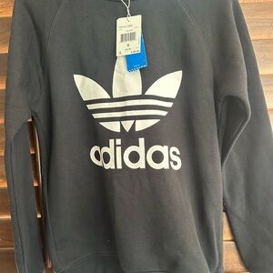Adidas Men's Black Trefoil Crewneck Sweater NWT size Small